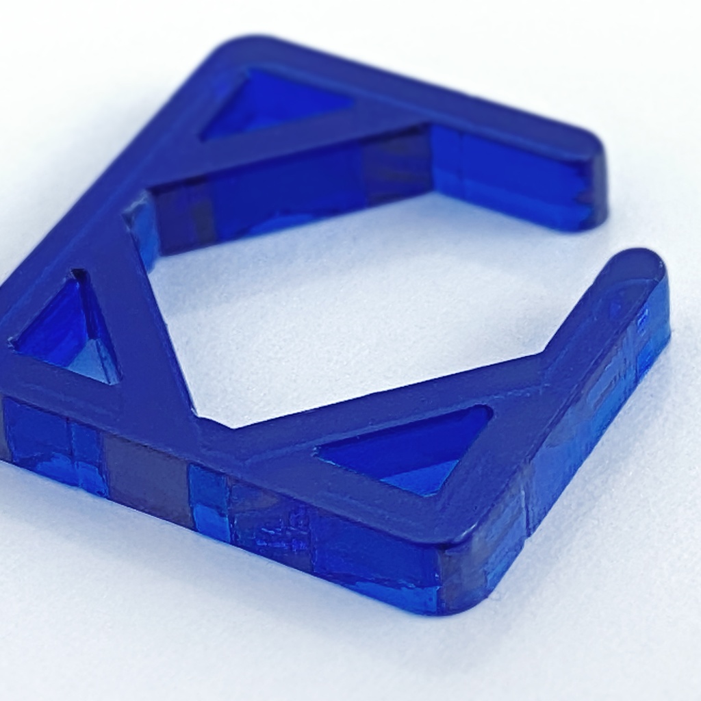 【square/blue】イヤーカフ│アクリルアクセサリー││ユニーク│個性的│メンズ│イヤカフ│青│四角│ストリート系│モード系