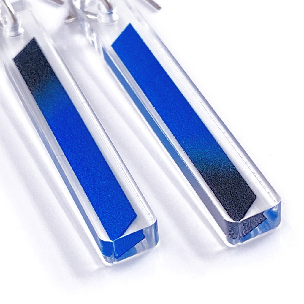 【clean/瑠璃】ピアス・イヤリング|アクリルアクセサリー|||モード系|ユニーク|個性的|ストリート系|メンズ|スティック|揺れる|青|和装|浴衣|着物