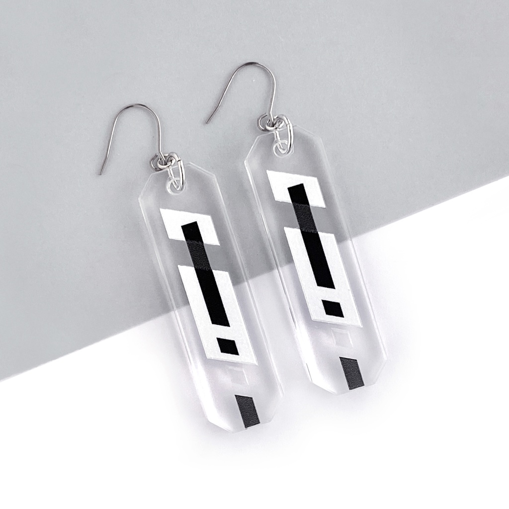 【slash】ピアス・イヤリング|アクリルアクセサリー|||ユニーク|メンズ|クリア|モード系|ストリート系|カッコイイ