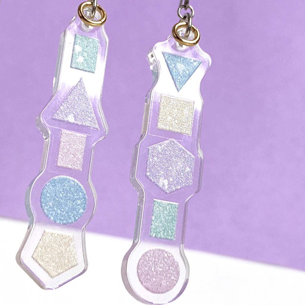 【アソブカタチ/mix】ピアス・イヤリング│アクリルアクセサリー│││モード系│ユニーク│個性的│ストリート系|揺れる|幾何学|パステル|韓国|カラフル|春夏