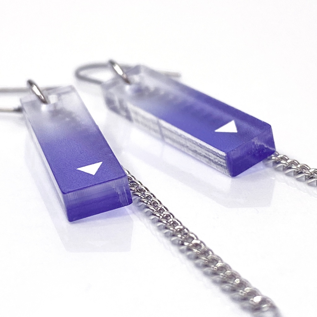 再販ナシ【vacantly_purple】ピアス・イヤリング|アクリルアクセサリー|||ユニーク|ストリート系|揺れる|シンプル|メンズ|モード系|紫