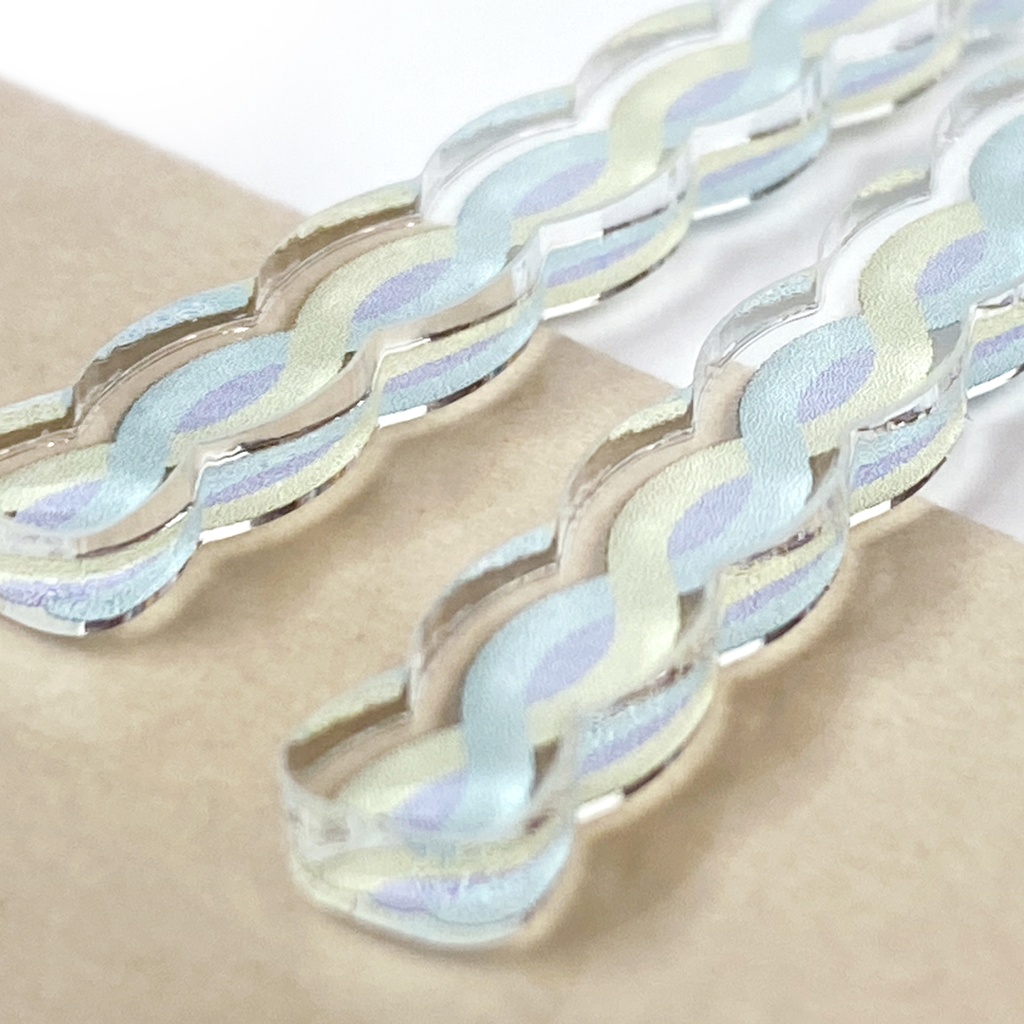 【spaghetti(spray)】ピアス・イヤリング||アクリルアクセサリー|青|パステルカラー|きらきら|揺れる|黄色|クリア|ゆめかわいい|かわいい