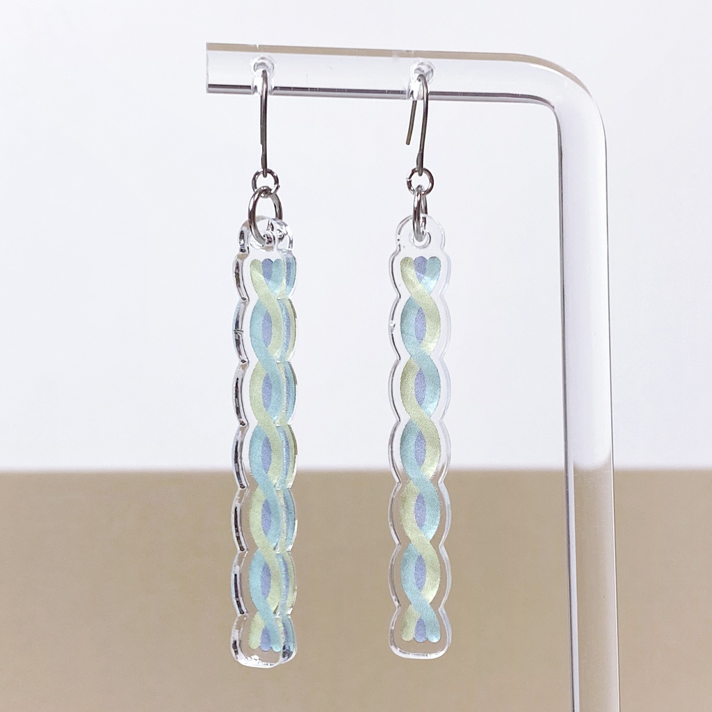 【spaghetti(spray)】ピアス・イヤリング||アクリルアクセサリー|青|パステルカラー|きらきら|揺れる|黄色|クリア|ゆめかわいい|かわいい