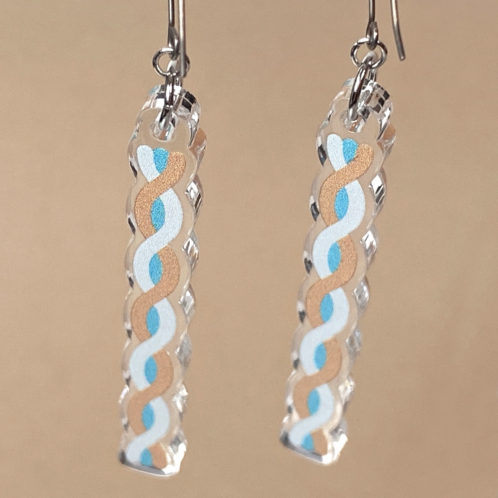 【spaghetti(sunshine)】ピアス・イヤリング||アクリルアクセサリー|青|パステルカラー|きらきら|揺れる|オレンジ|クリア|ゆめかわいい|かわいい