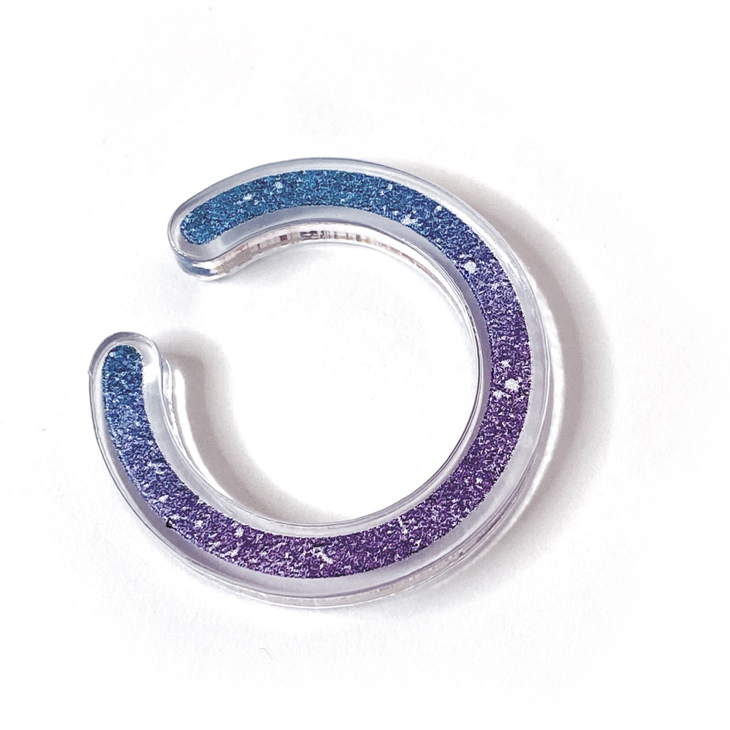 【GG/嵐の前】イヤーカフ|アクリルアクセサリー||ユニーク|個性的|メンズ|かっこいい|イヤーカフ|ストリート系|青|紫