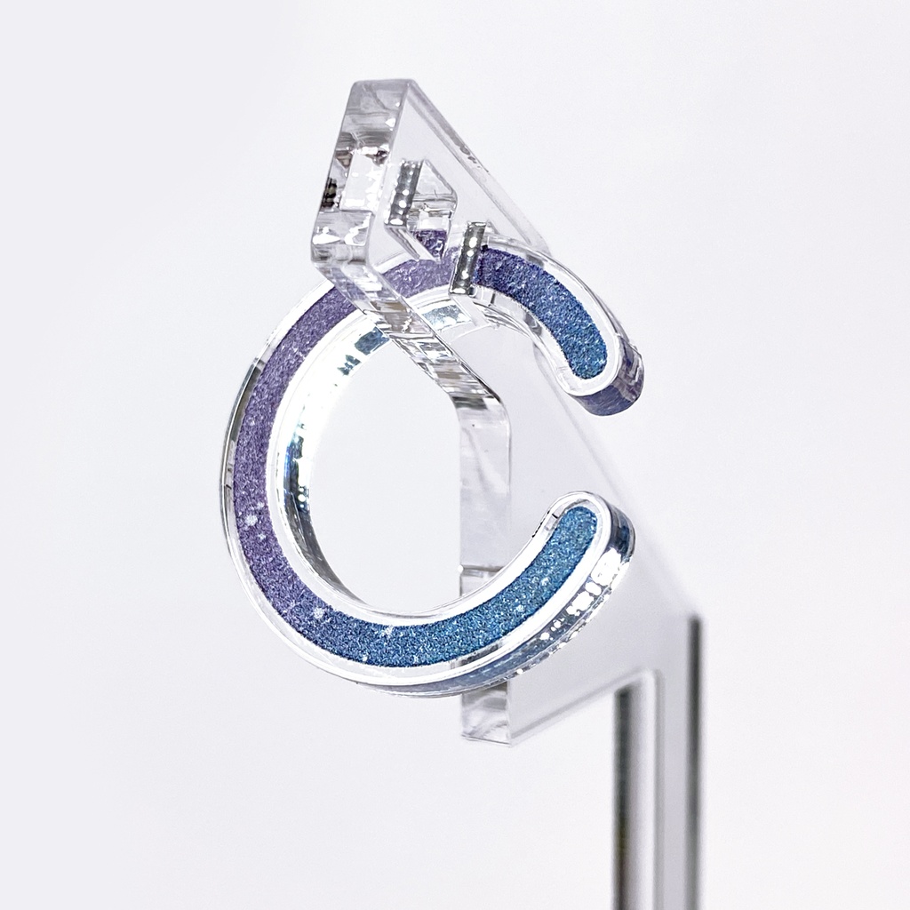 【GG/嵐の前】イヤーカフ|アクリルアクセサリー||ユニーク|個性的|メンズ|かっこいい|イヤーカフ|ストリート系|青|紫