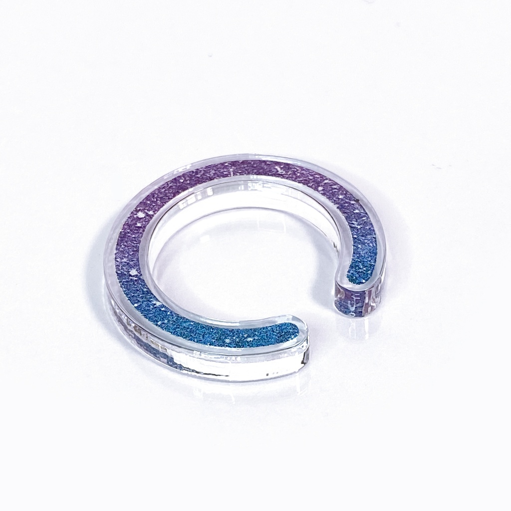 【GG/嵐の前】イヤーカフ|アクリルアクセサリー||ユニーク|個性的|メンズ|かっこいい|イヤーカフ|ストリート系|青|紫