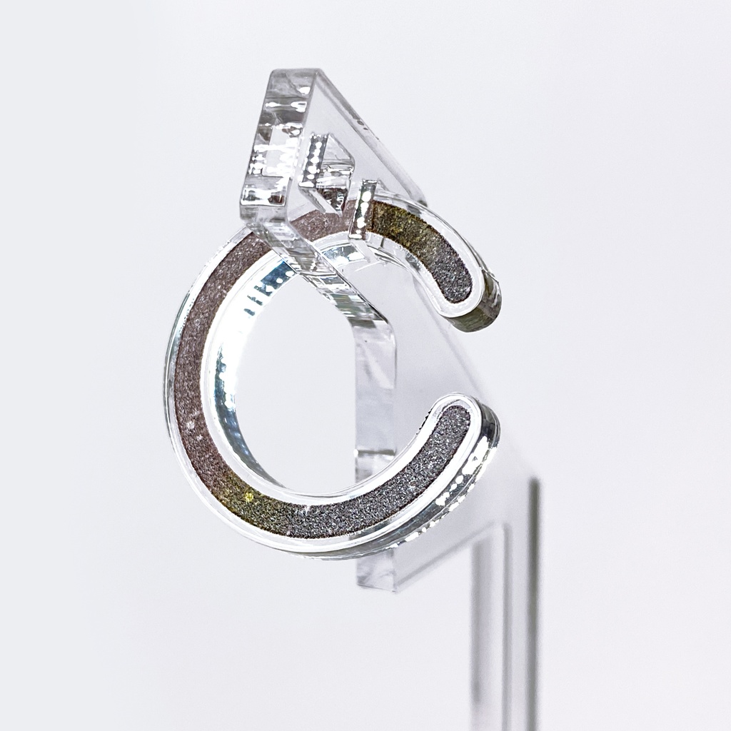 【GG/鉱物】イヤーカフ|アクリルアクセサリー||ユニーク|個性的|メンズ|かっこいい|イヤーカフ|ストリート系|青|紫