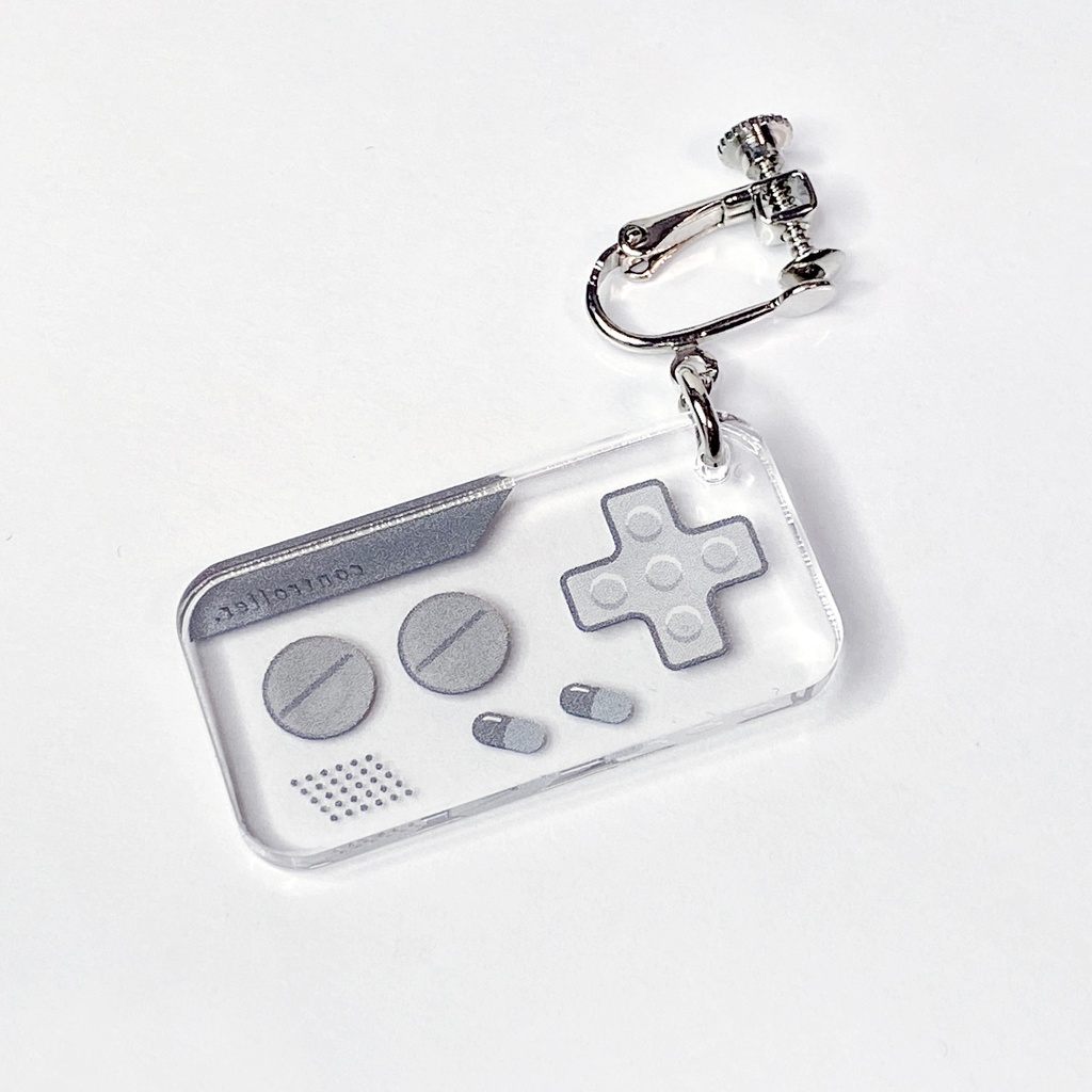 【controller】片耳用ピアス・イヤリング|アクリルアクセサリー||ユニーク|メンズ|病みかわ|個性的|カプセル|ストリート系|モード系|ロック|かっこいい|クリア|プレゼント|ゲーム