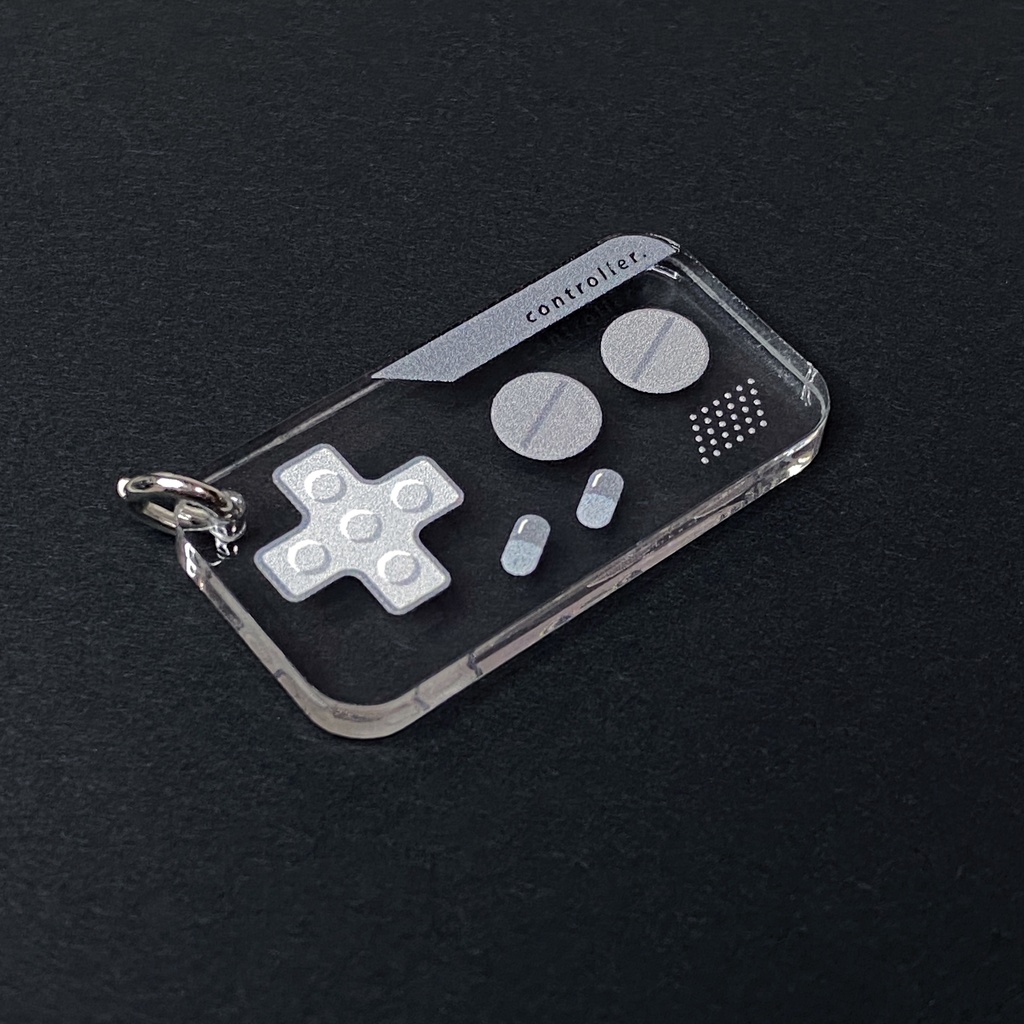 【controller】片耳用ピアス・イヤリング|アクリルアクセサリー||ユニーク|メンズ|病みかわ|個性的|カプセル|ストリート系|モード系|ロック|かっこいい|クリア|プレゼント|ゲーム