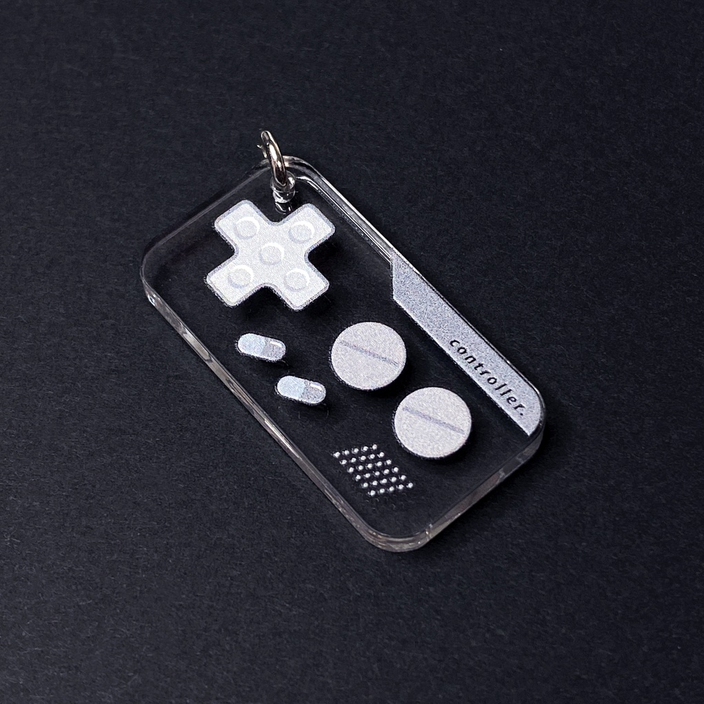 【controller】片耳用ピアス・イヤリング|アクリルアクセサリー||ユニーク|メンズ|病みかわ|個性的|カプセル|ストリート系|モード系|ロック|かっこいい|クリア|プレゼント|ゲーム