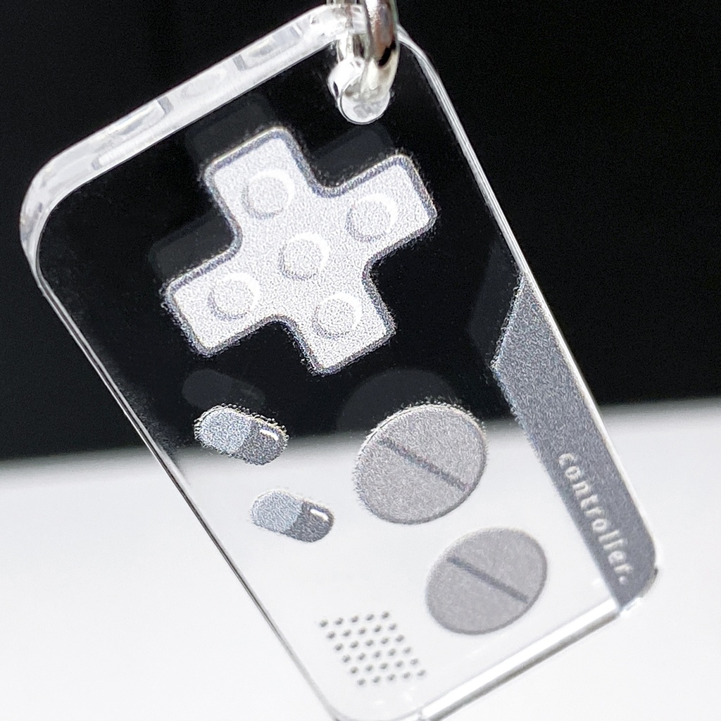 【controller】片耳用ピアス・イヤリング|アクリルアクセサリー||ユニーク|メンズ|病みかわ|個性的|カプセル|ストリート系|モード系|ロック|かっこいい|クリア|プレゼント|ゲーム