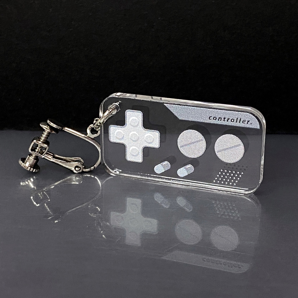 【controller】片耳用ピアス・イヤリング|アクリルアクセサリー||ユニーク|メンズ|病みかわ|個性的|カプセル|ストリート系|モード系|ロック|かっこいい|クリア|プレゼント|ゲーム
