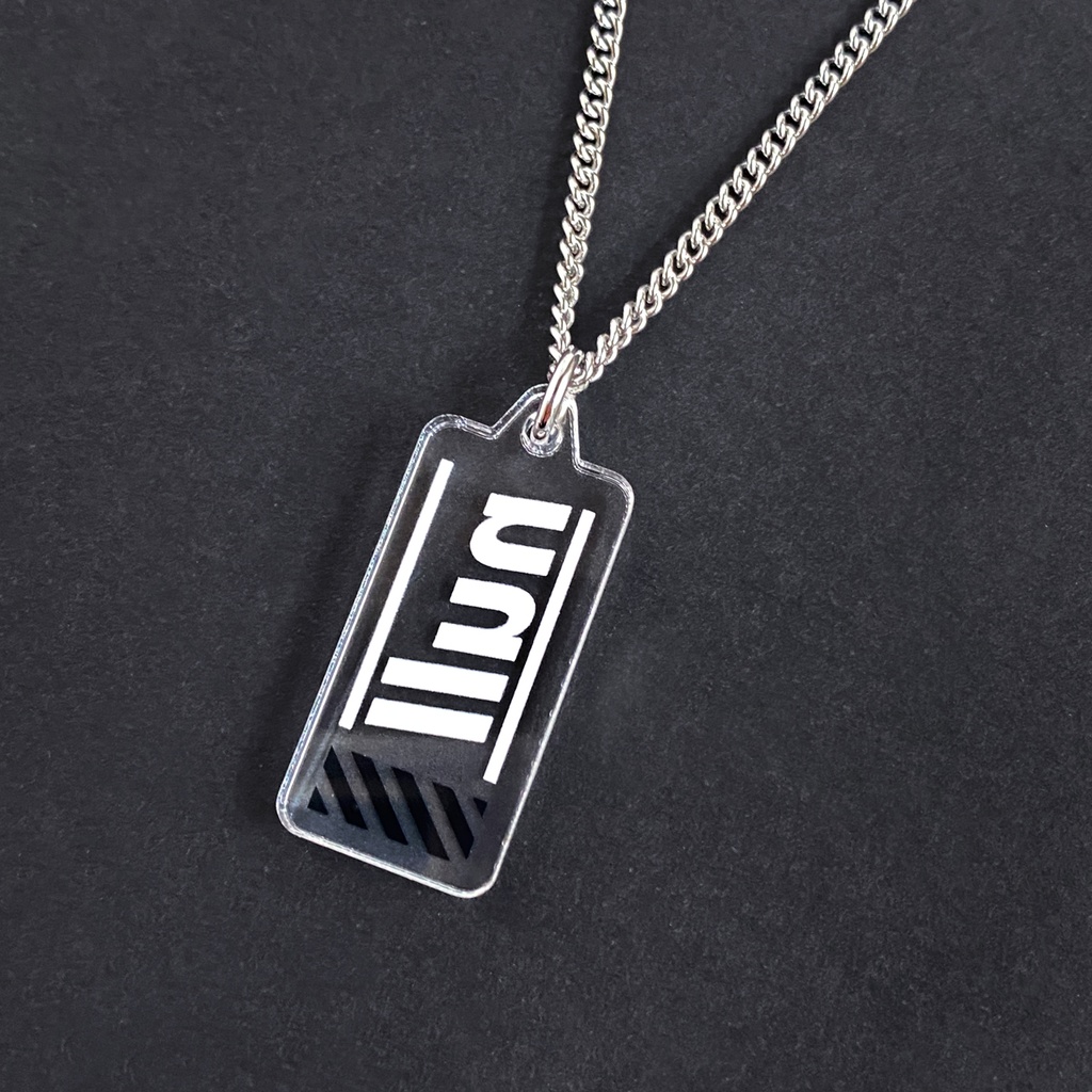 【null】ネックレス│アクリルアクセサリー│││ユニーク│モード系│ストリート系│モノトーン│個性的│カッコイイ|デジタル