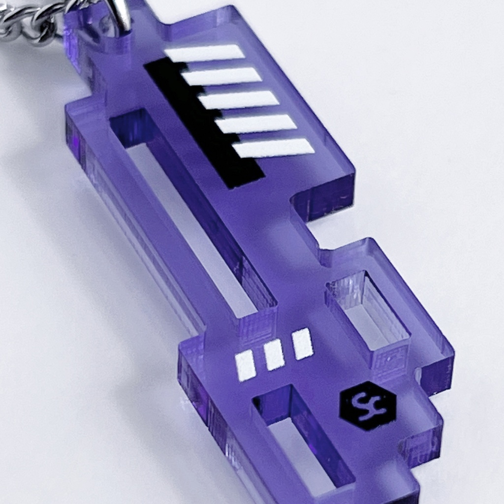 【logic/purple】ネックレス|アクリルアクセサリー|ユニーク|ストリート系|個性的|メンズ|デジタル|モード系