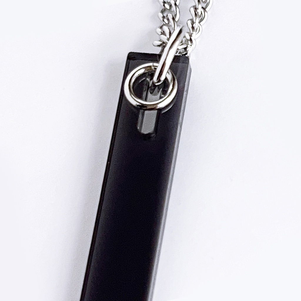 【stick/black】ネックレス|アクリルアクセサリー|ユニーク|ストリート系|個性的|メンズ|デジタル|モード系