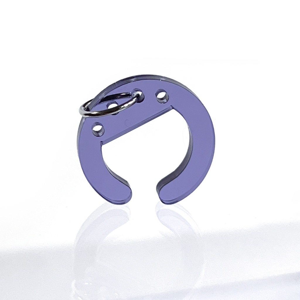 【Russian roulette_purple】イヤカフ|アクリルアクセサリー||ユニーク|個性的|メンズ|かっこいい|丸|ストリート系|紫