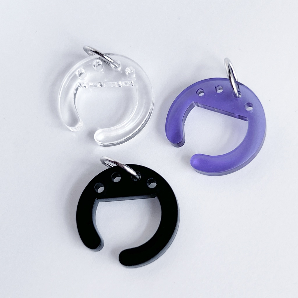 【Russian roulette_purple】イヤカフ|アクリルアクセサリー||ユニーク|個性的|メンズ|かっこいい|丸|ストリート系|紫