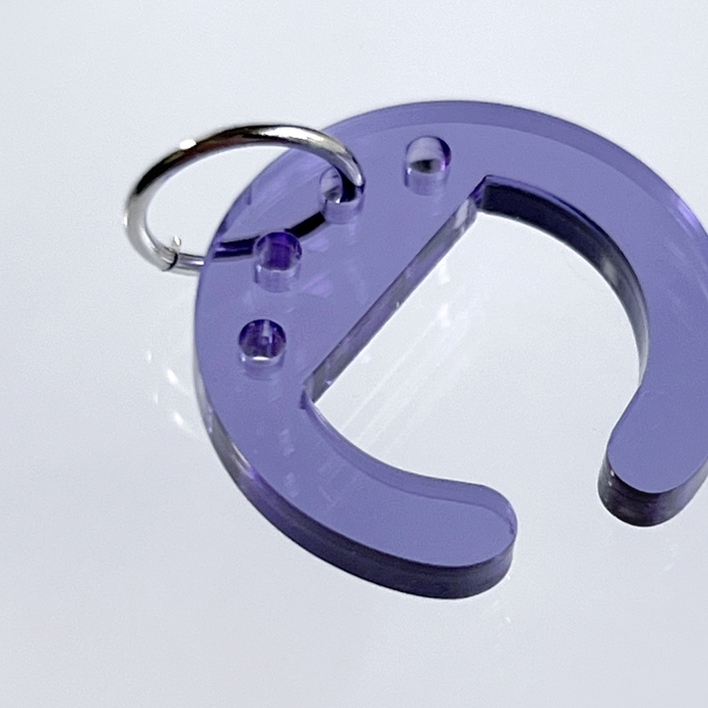 【Russian roulette_purple】イヤカフ|アクリルアクセサリー||ユニーク|個性的|メンズ|かっこいい|丸|ストリート系|紫