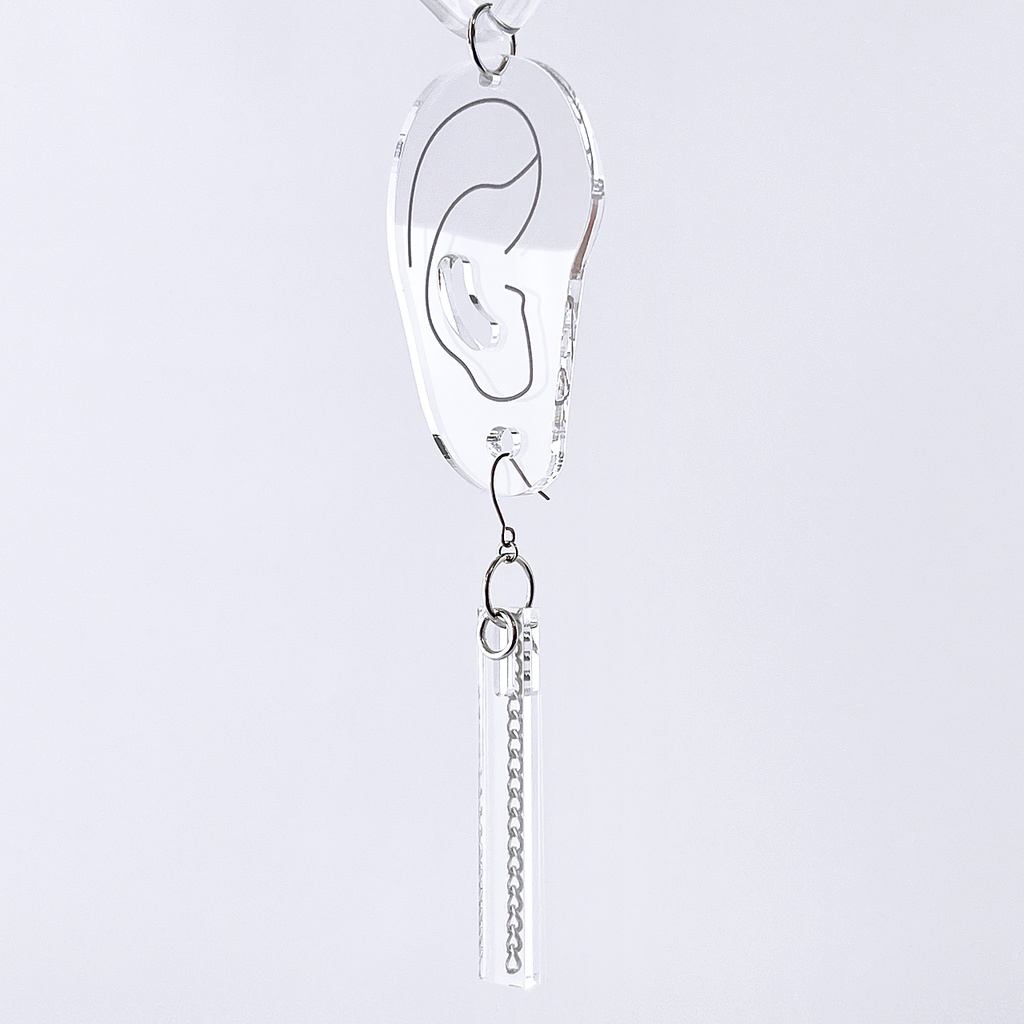 【stick】ピアス・イヤリング|アクリルアクセサリー|||ユニーク|ストリート系|揺れる|シンプル|メンズ|モード系|クリア|フェイクピアス|チェーン