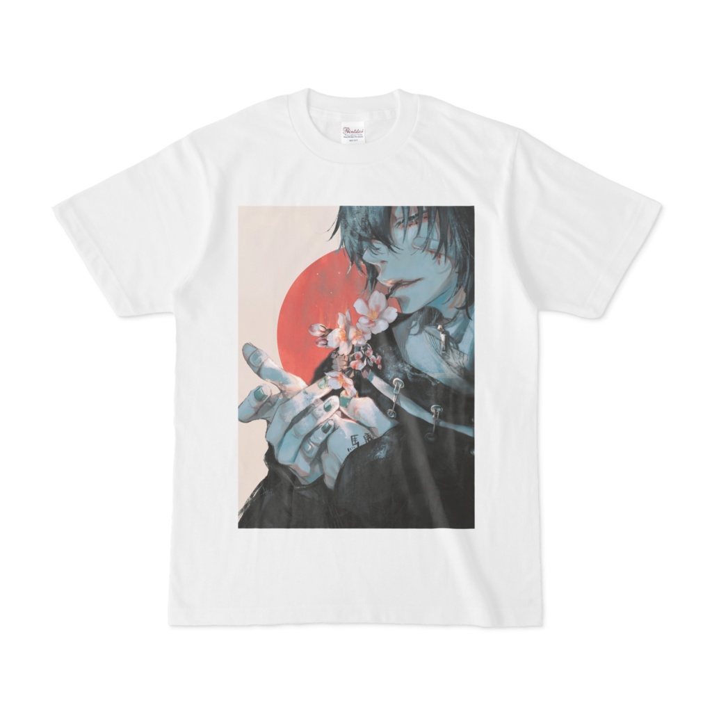 喫桜白Tシャツ