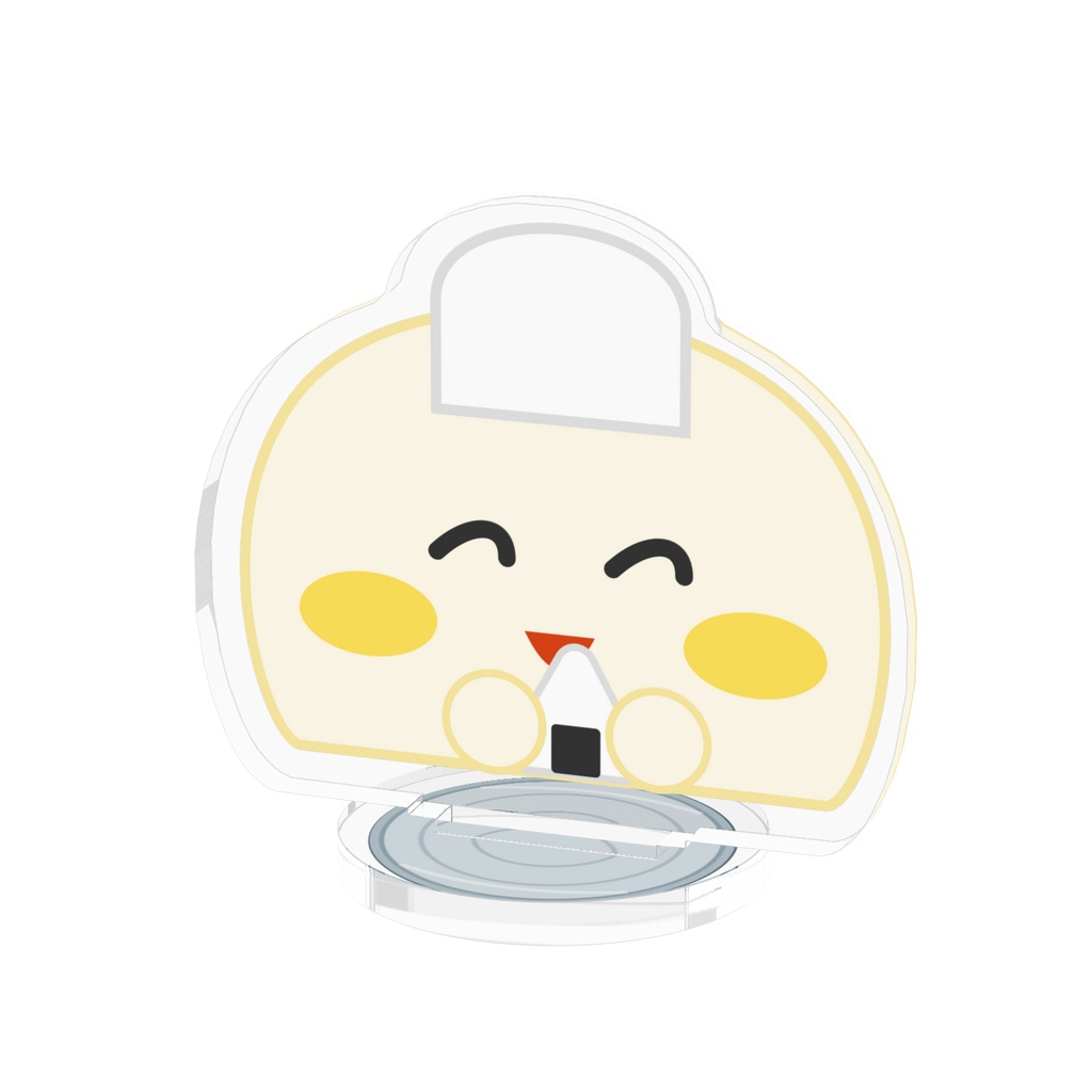 【台座アクスタ】モグまる(おにぎり)— 缶詰に乗ってローリングストック! —