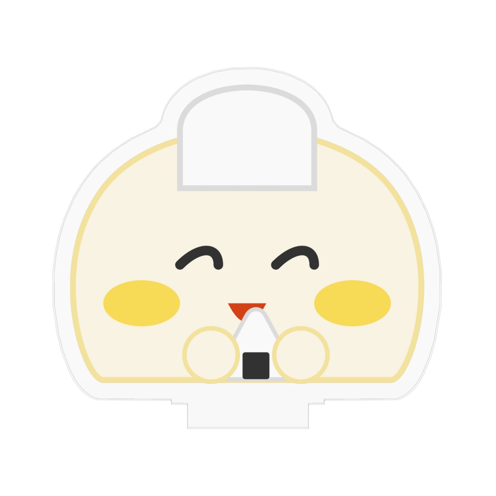 【台座アクスタ】モグまる(おにぎり)— 缶詰に乗ってローリングストック! —