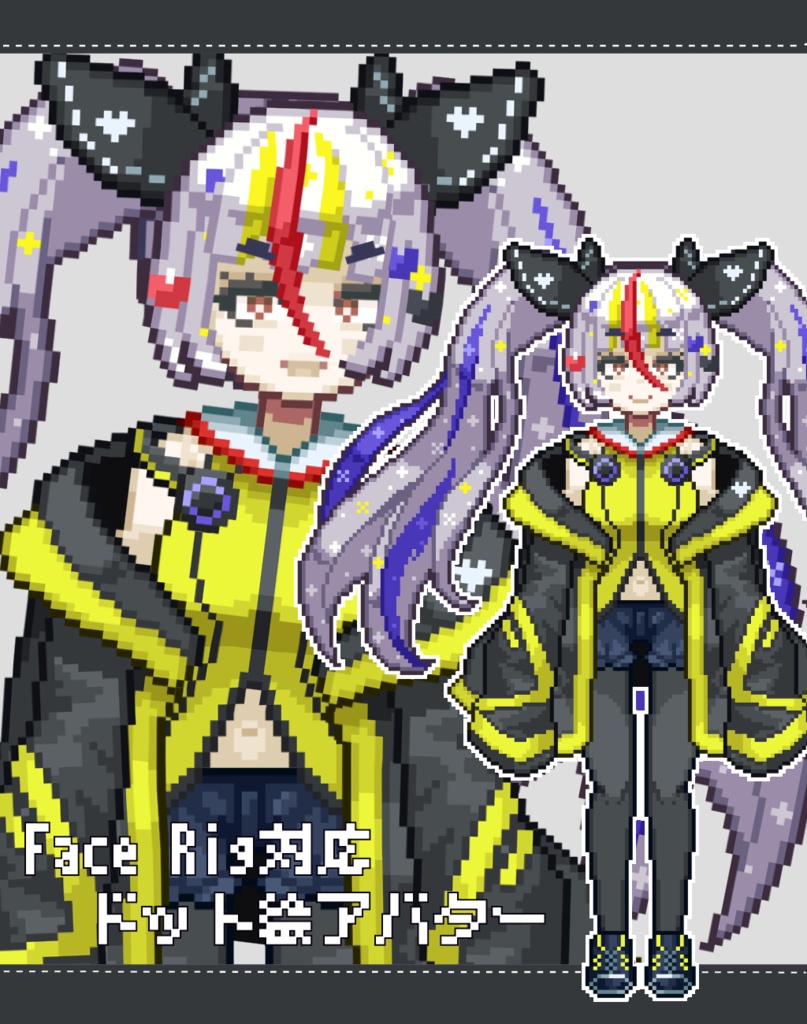 【FaceRig対応】Live2D×ドット絵モデル