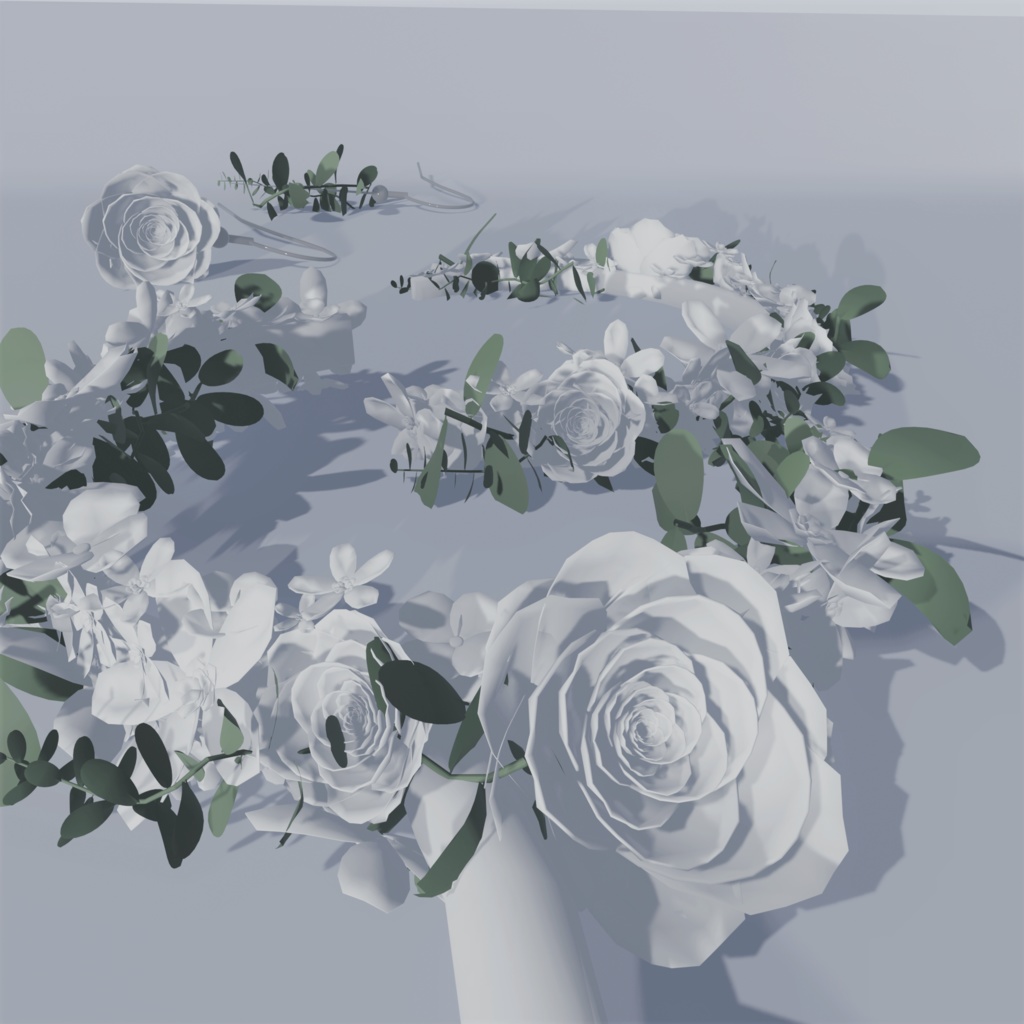 天国の花カチューシャ+ピアス