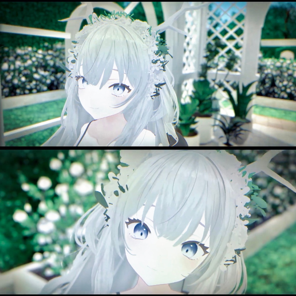 天国の花カチューシャ+ピアス