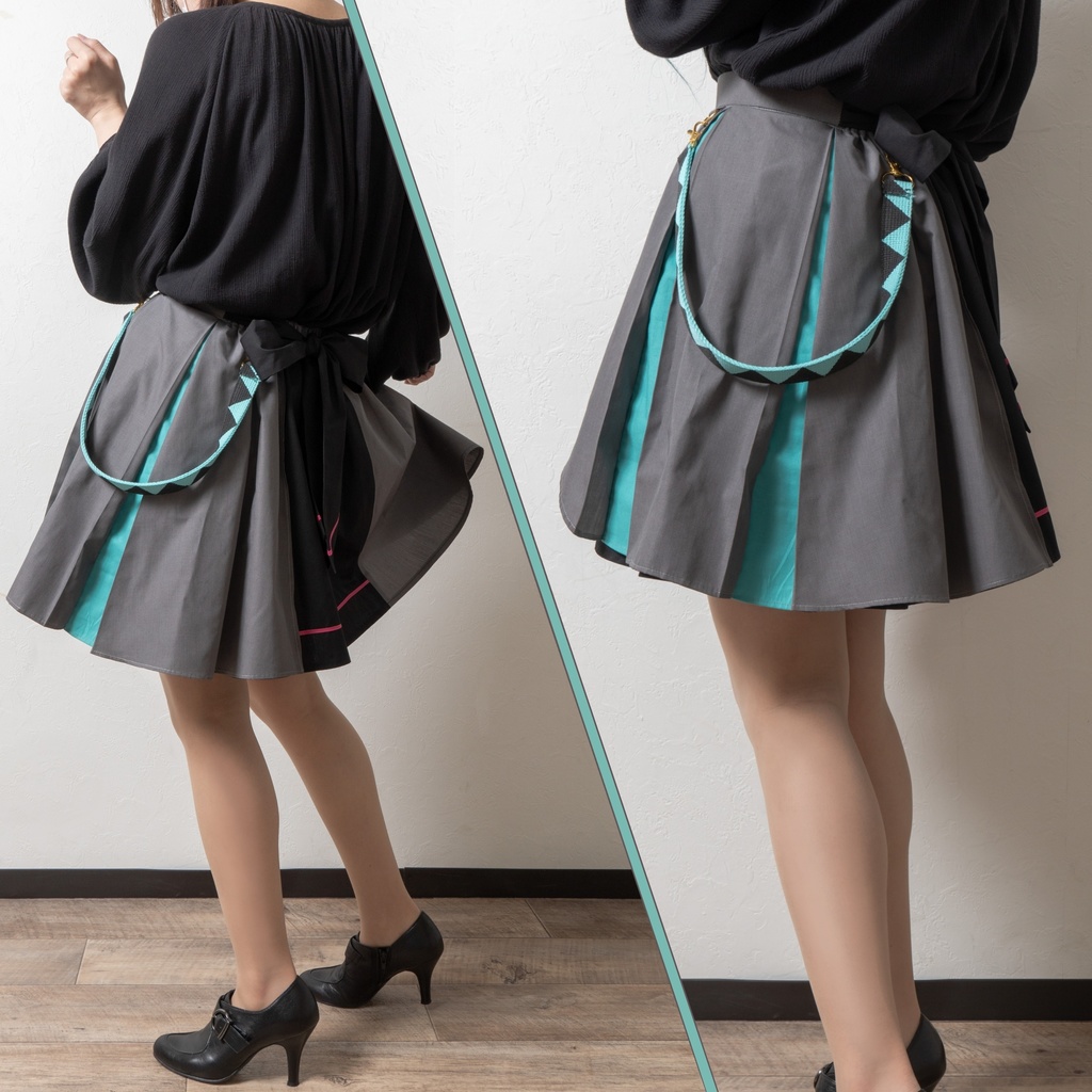 初音ミクモチーフアシンメトリースカート