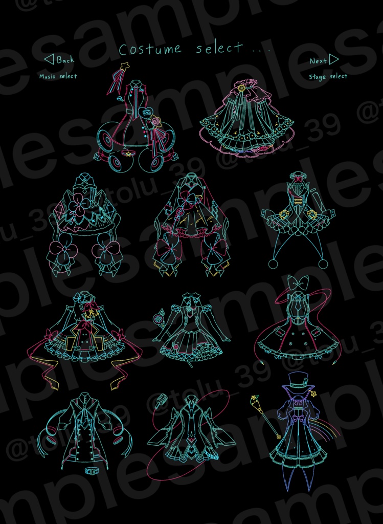 マジミラ歴代衣装Tシャツ