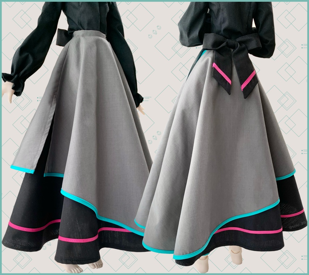 DD用ミクモチーフスカート(Type2)
