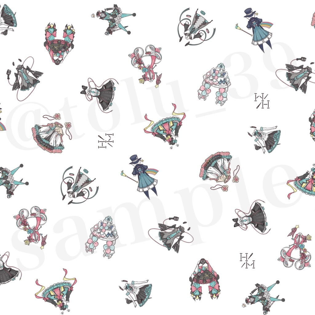 マジミラ衣装柄シュシュ