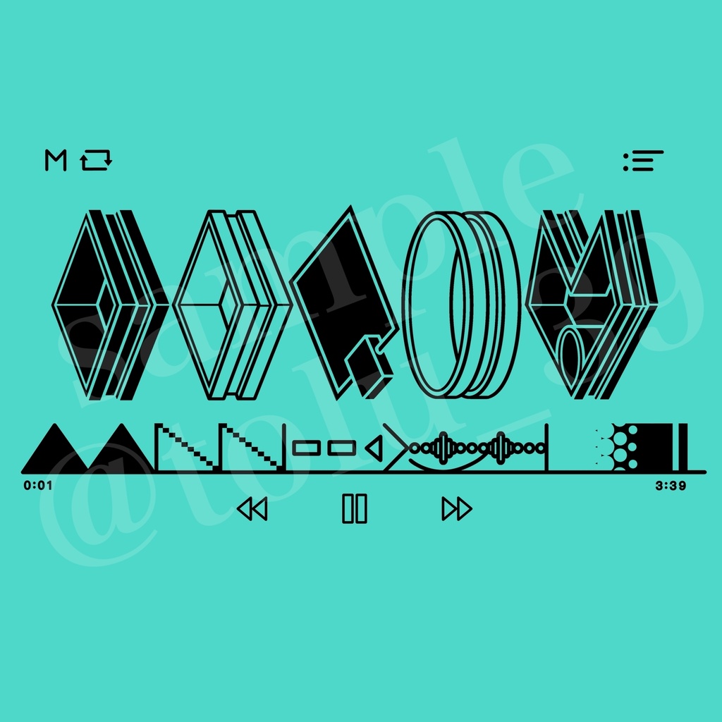 ミクカラーロゴTシャツ