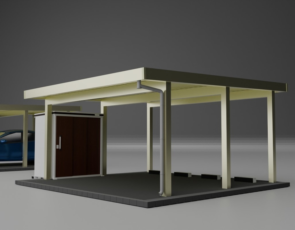 雪国用カーポート1台2台セット