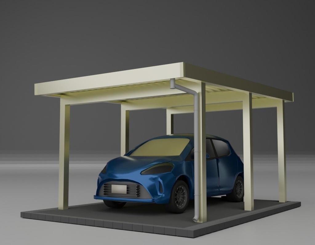 雪国用カーポート1台2台セット