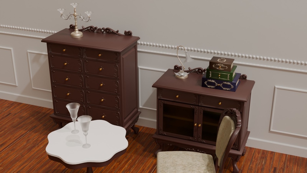 アンティーク家具のある風景