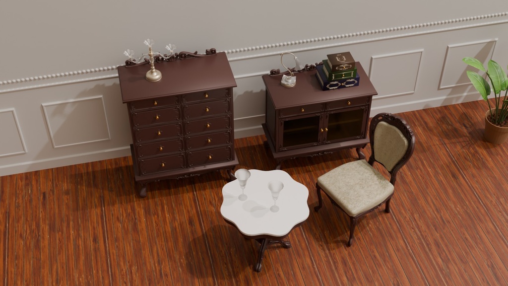 アンティーク家具のある風景