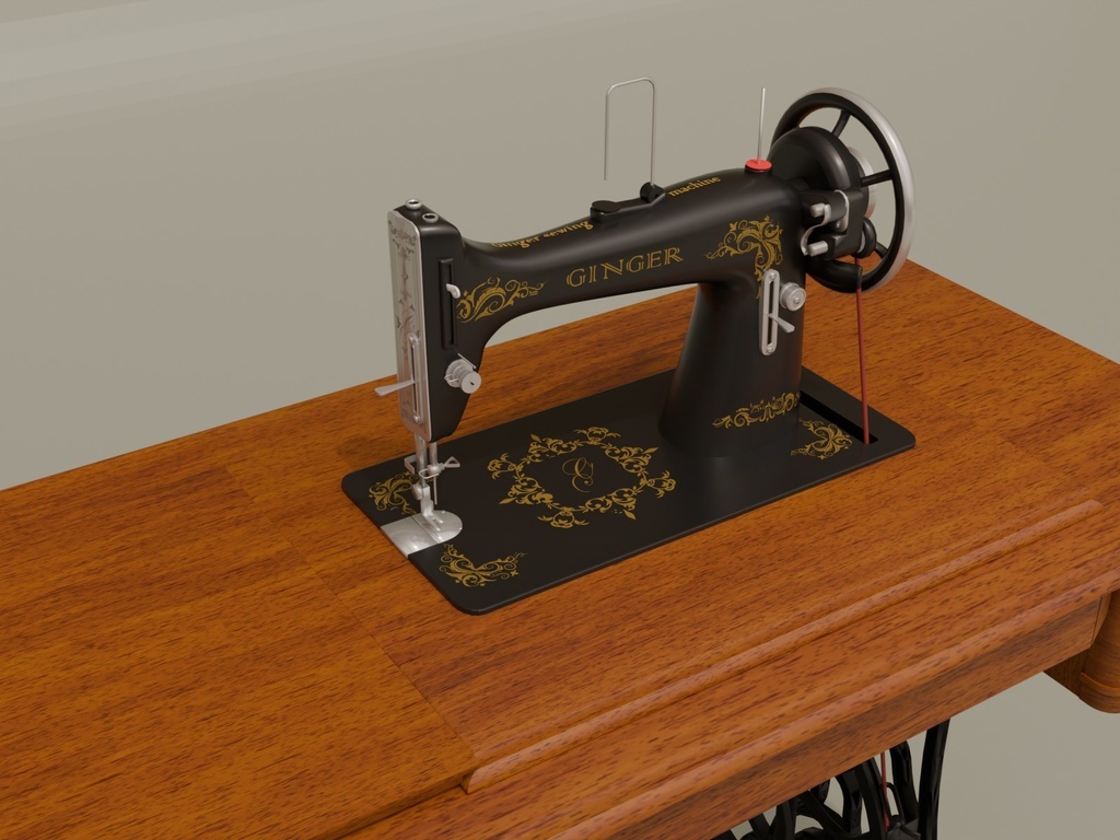 アンティーク風足踏みミシン