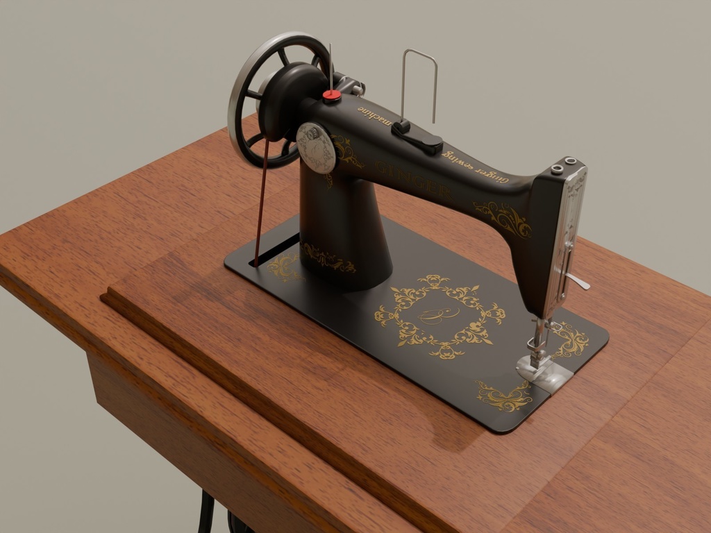 アンティーク風足踏みミシン