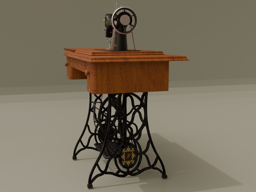 アンティーク風足踏みミシン