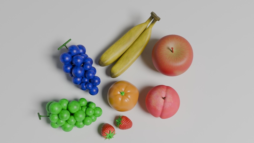 静物 六種の果物