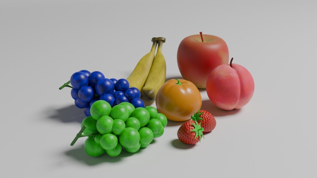 静物 六種の果物