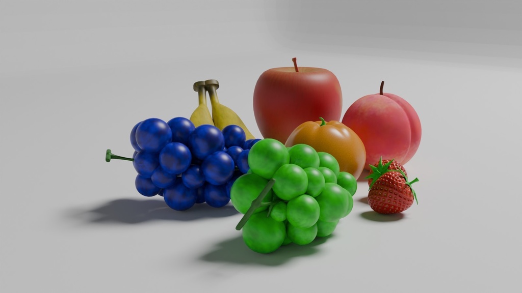 静物 六種の果物