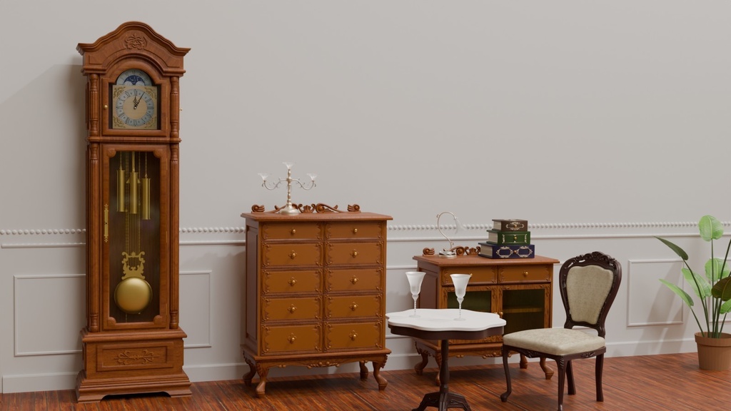 ●Blenderて作ったホールクロック