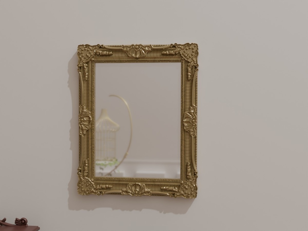 Blenderを使って作ったアンティー調のミラー