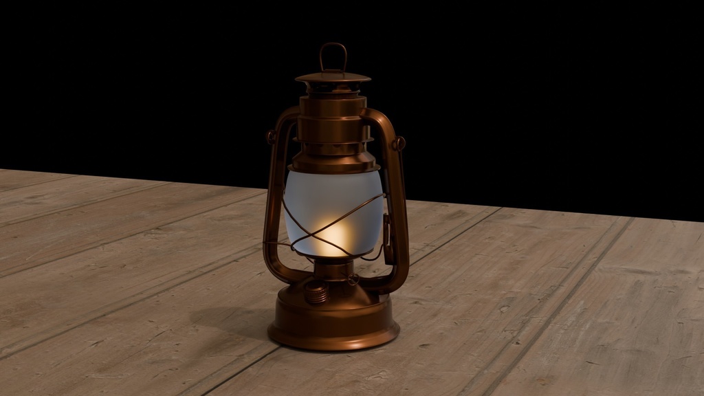 Blenderを使って作ったビンテージ風ランタン3種