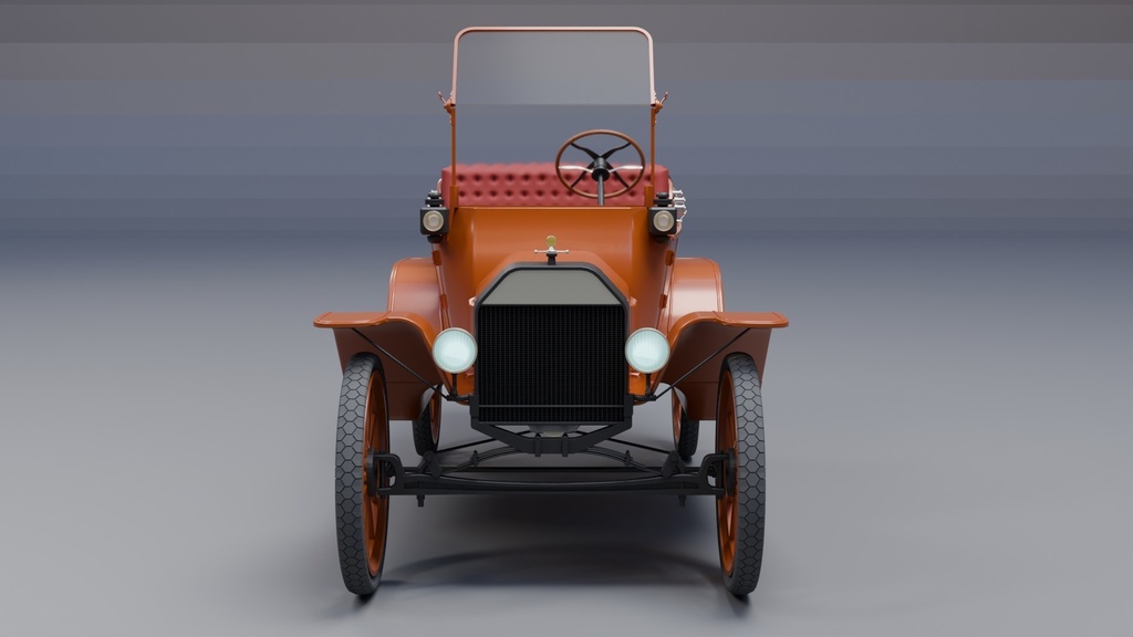 Blenderを使って作ったT型フォード風クラシックカー、アンティークシリーズ