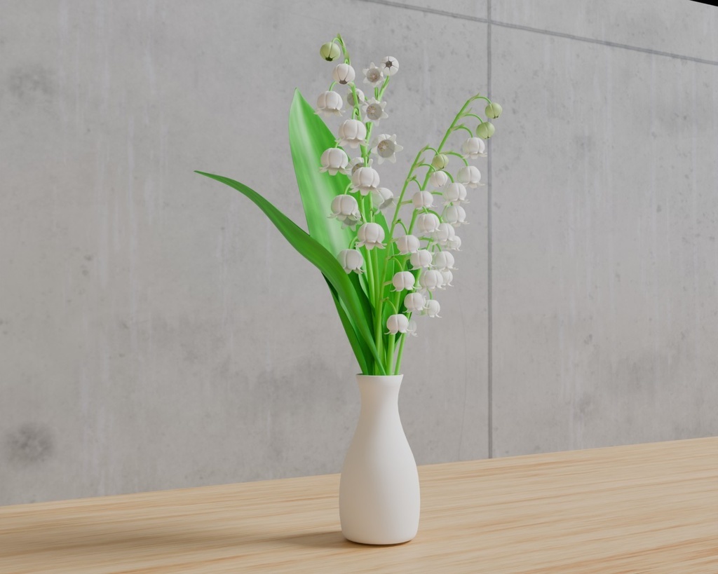 Blenderを使って作ったスズランの花瓶